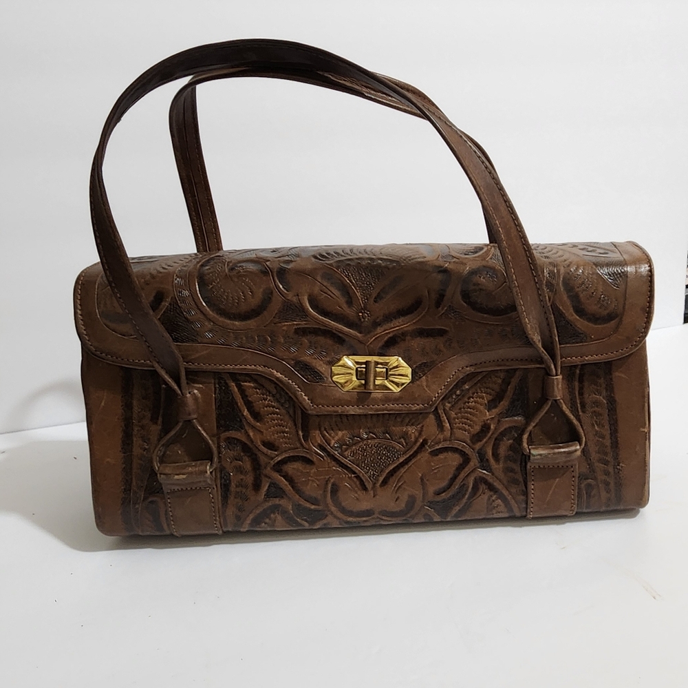 Vintage Avelar Genuine Leather Guaranteed Quality Made In Mexico Satchel Bag